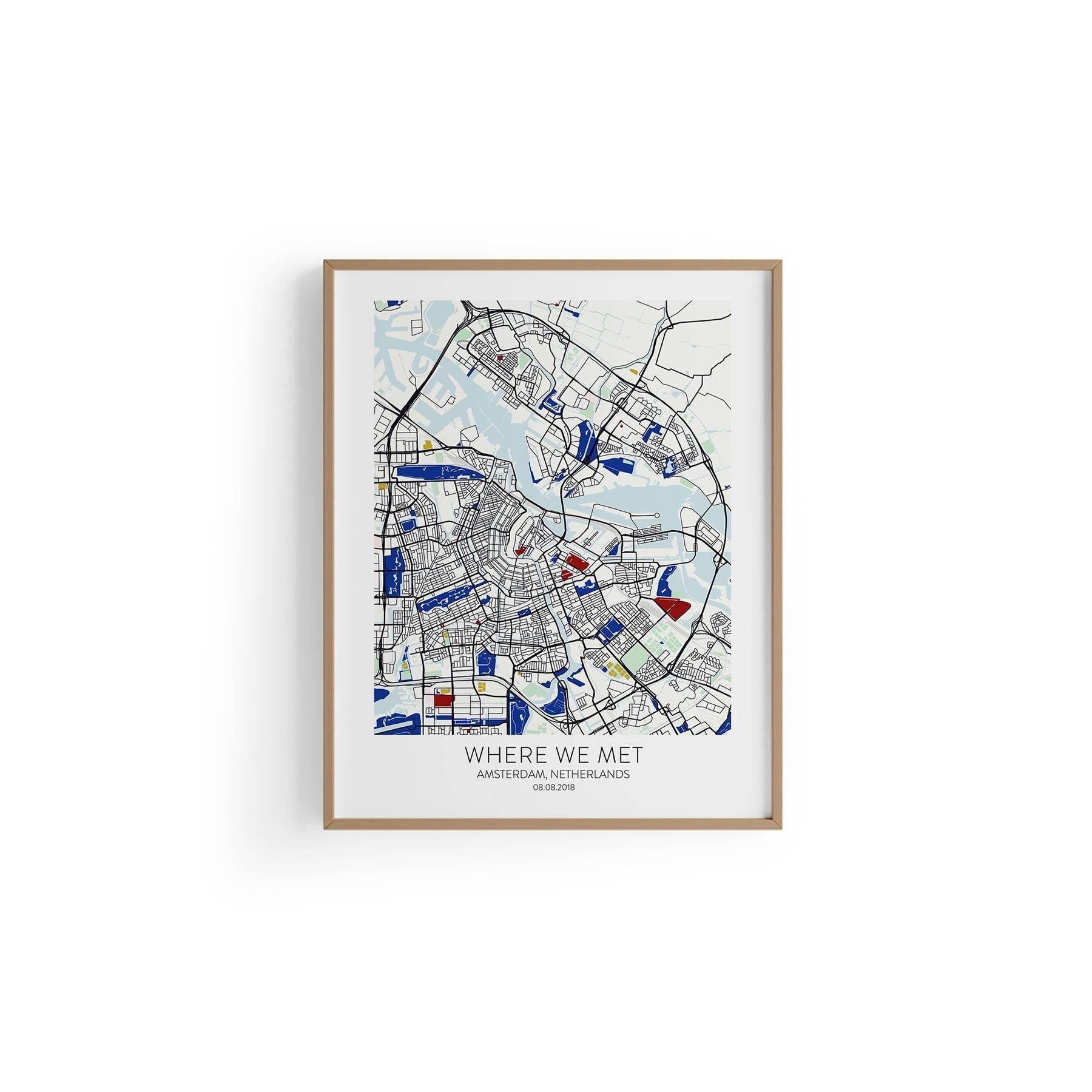 Amsterdam Şehir Haritası Poster