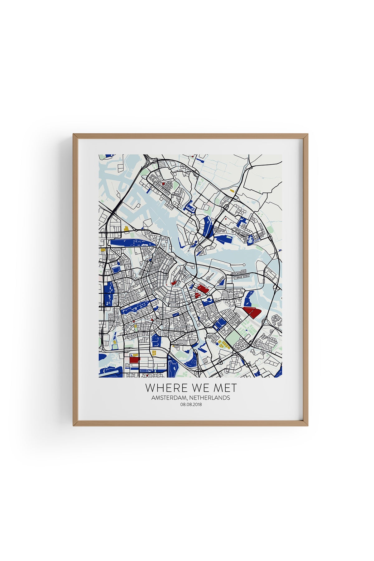 Amsterdam Şehir Haritası Poster