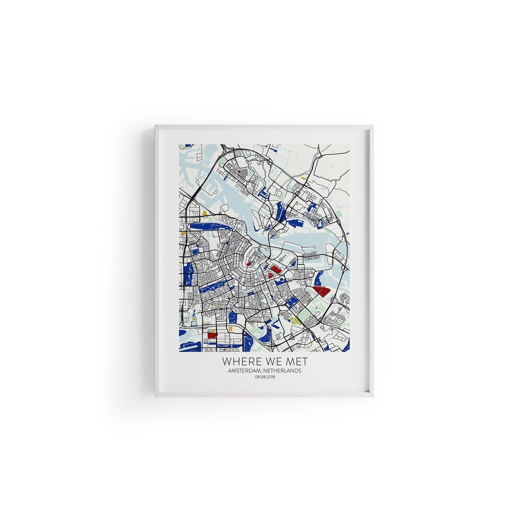 Amsterdam Şehir Haritası Poster