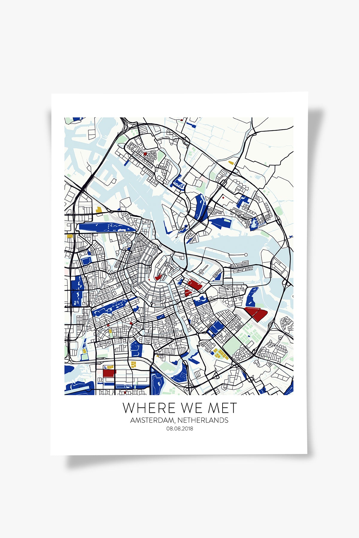 Amsterdam Şehir Haritası Poster