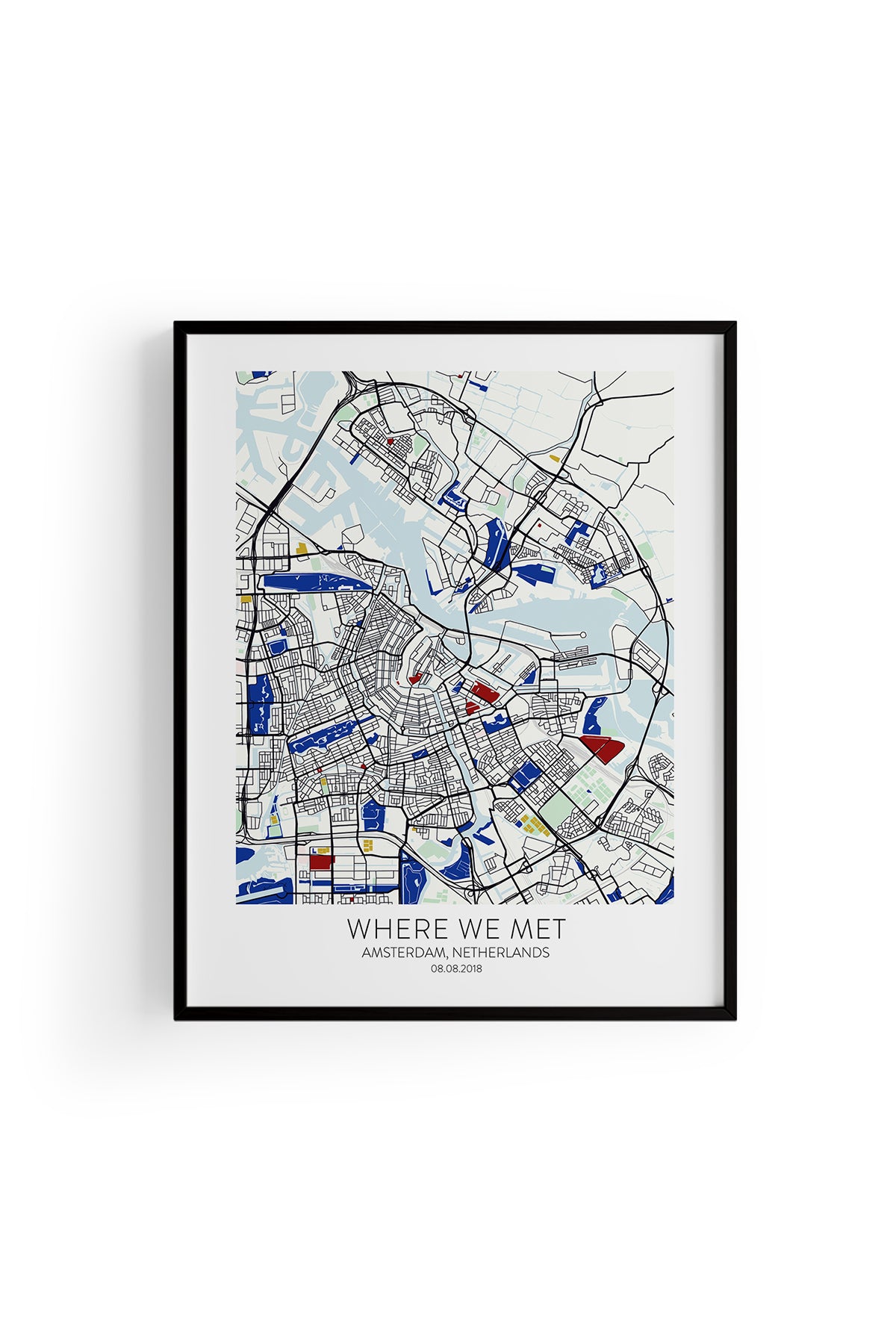 Amsterdam Şehir Haritası Poster