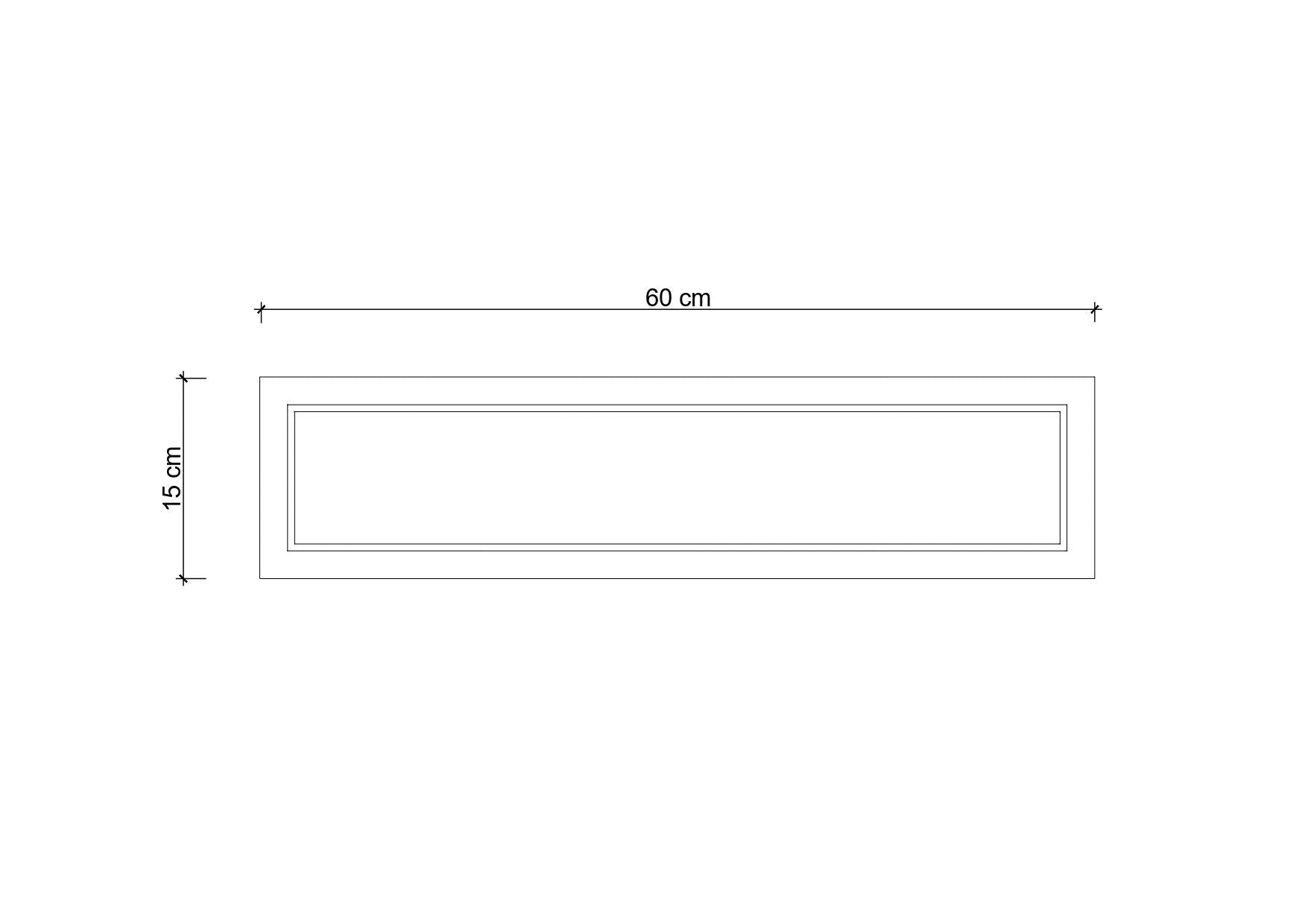 Border Dikdörtgen Sunum Tablası
