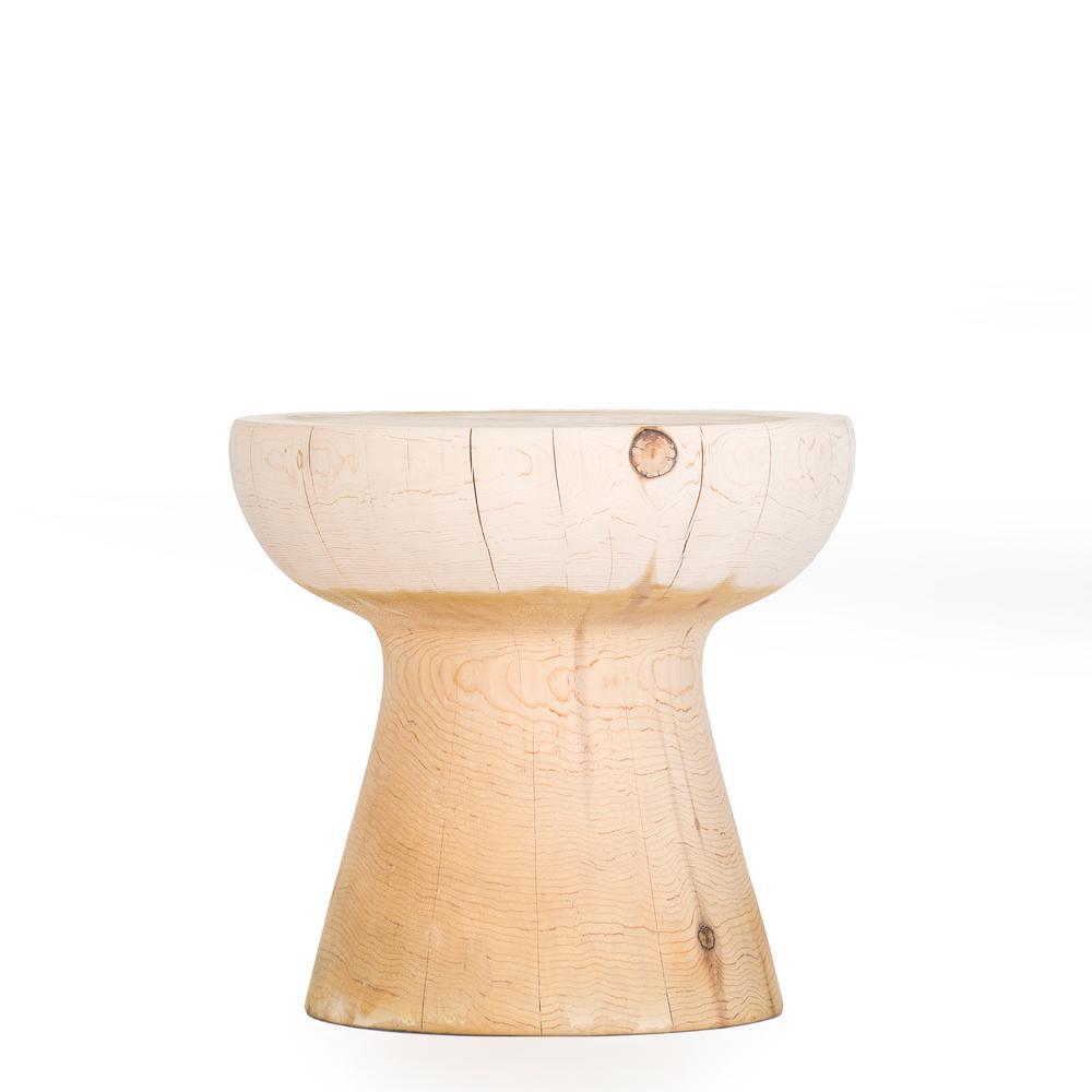 Buka Sehpa / Tabure Masif Sedir Blok Ağaç