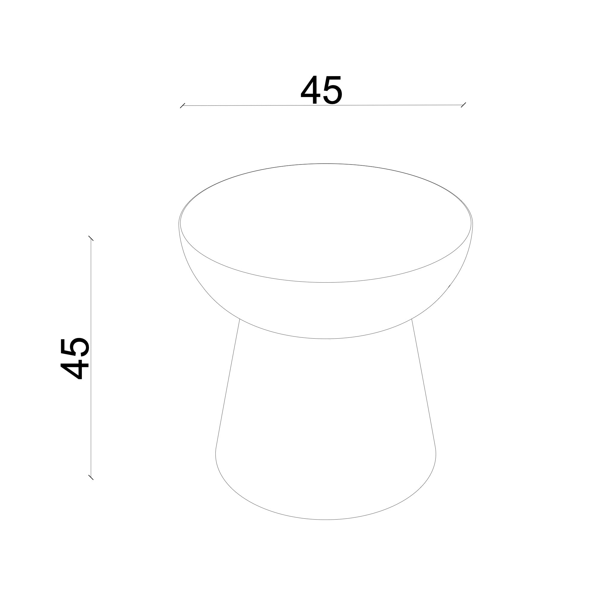 Buka Sehpa / Tabure Masif Sedir Blok Ağaç