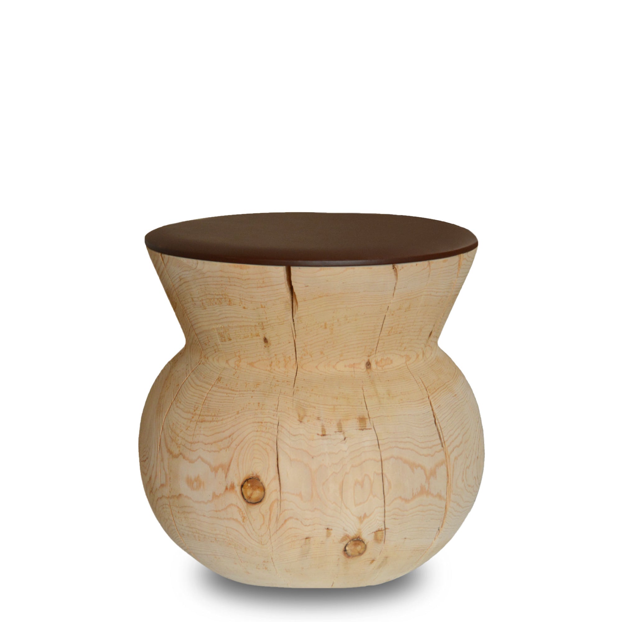 Orient Sehpa / Tabure Masif Sedir Yuvarlak Bej - nowshopfun