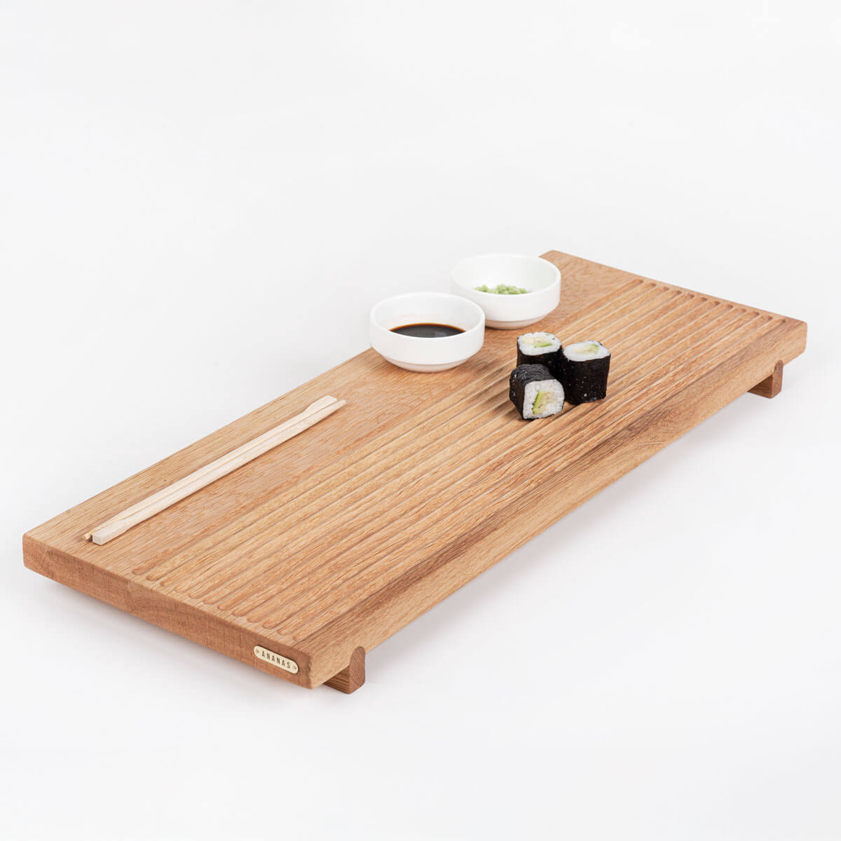 Ananas Sunum Tahtası Seti - Masif Meşe Ahşap Servis Seti 2