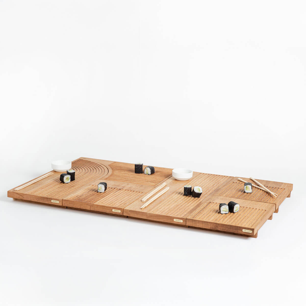 Ananas Sunum Tahtası Seti - Masif Meşe Ahşap Servis Seti 3