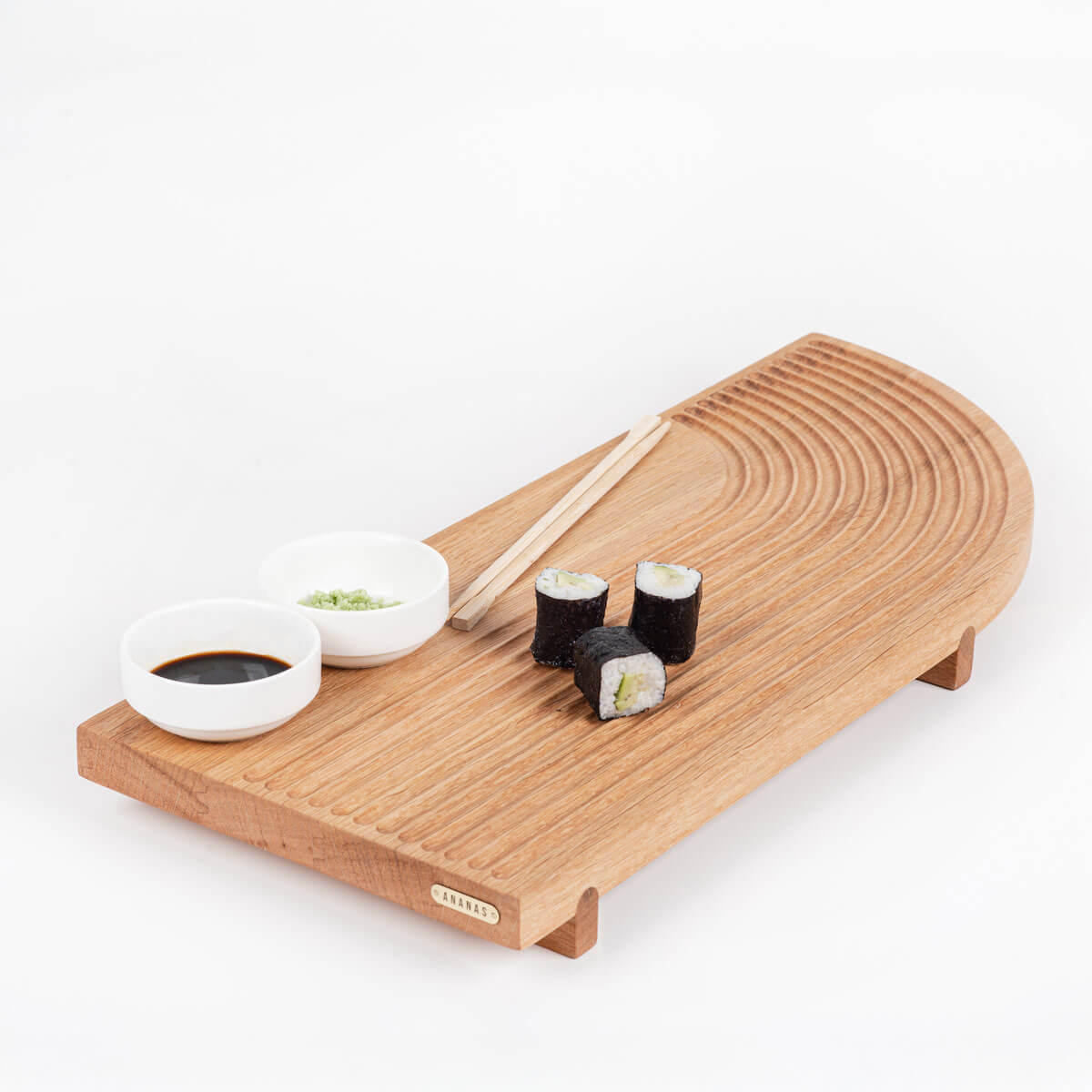 Ananas Sunum Tahtası Seti - Masif Meşe Ahşap Servis Seti 3