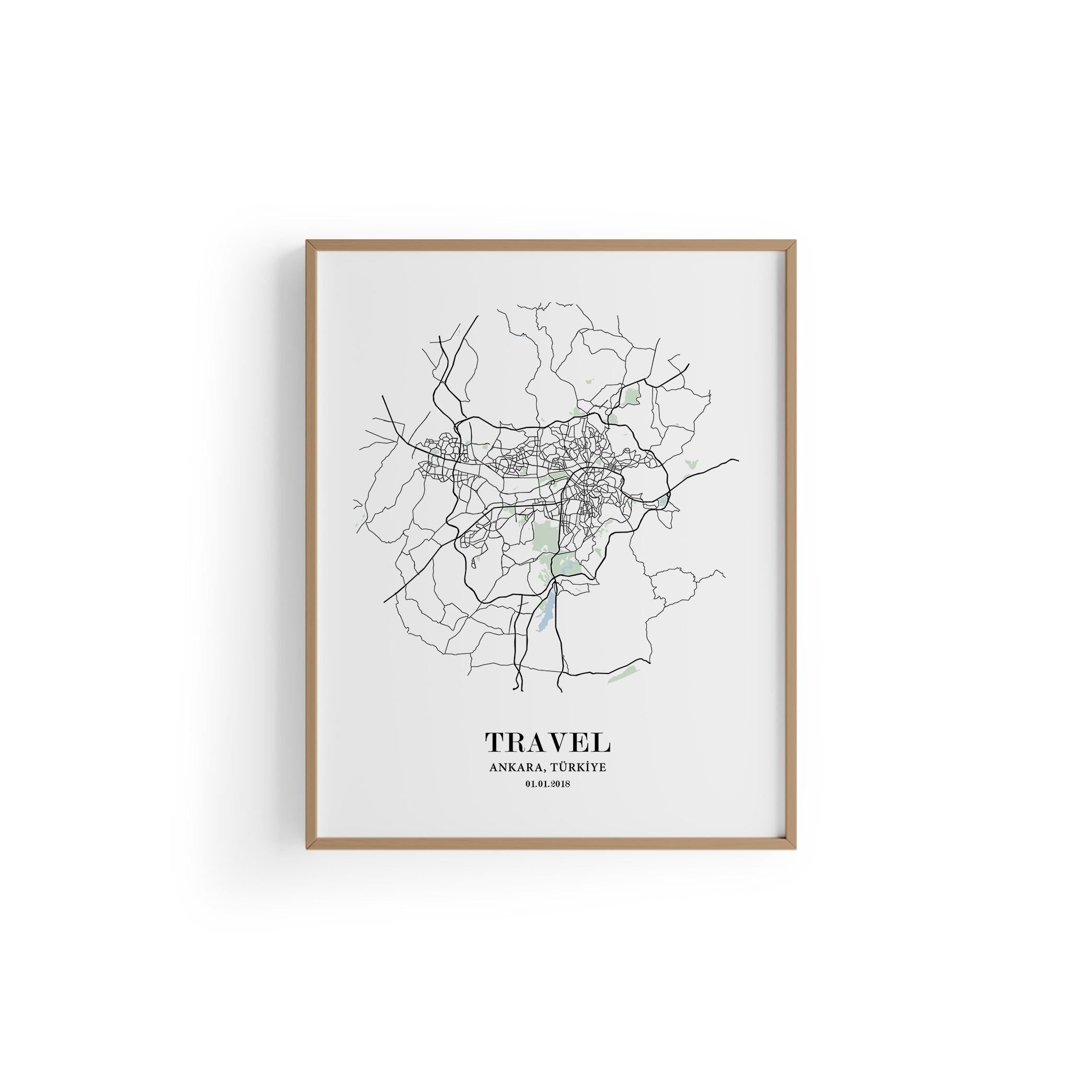 Ankara Şehir Haritası Poster