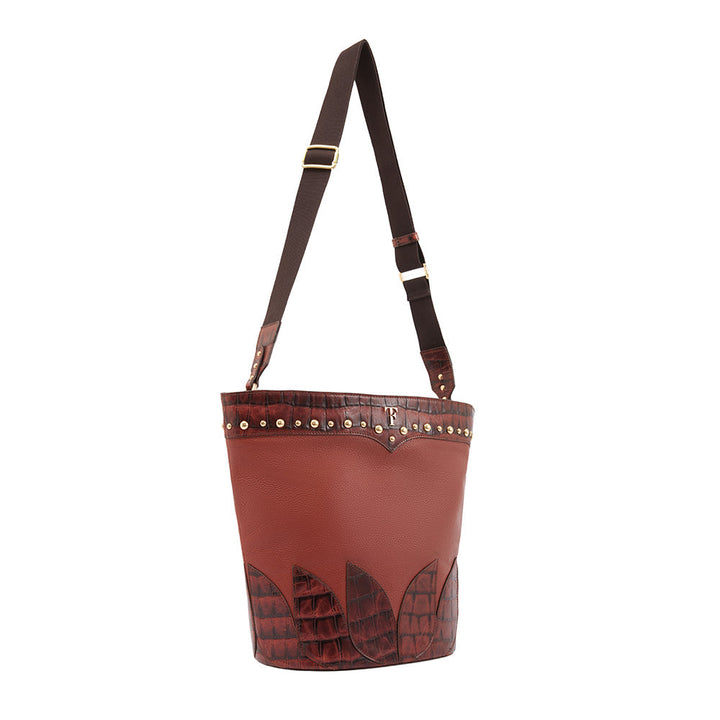 Annique Artisinal Bucket-Tara Folks-Krem Kumaş-NowShopFun