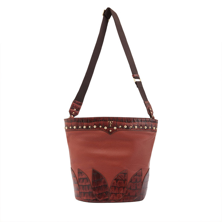 Annique Artisinal Bucket-Tara Folks-Kahverengi-NowShopFun