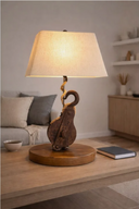 Antique Gemi Makarası Keten Abajur-Abajur-Artlight Atelier-NowShopFun