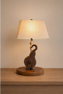Antique Gemi Makarası Keten Abajur-Abajur-Artlight Atelier-NowShopFun