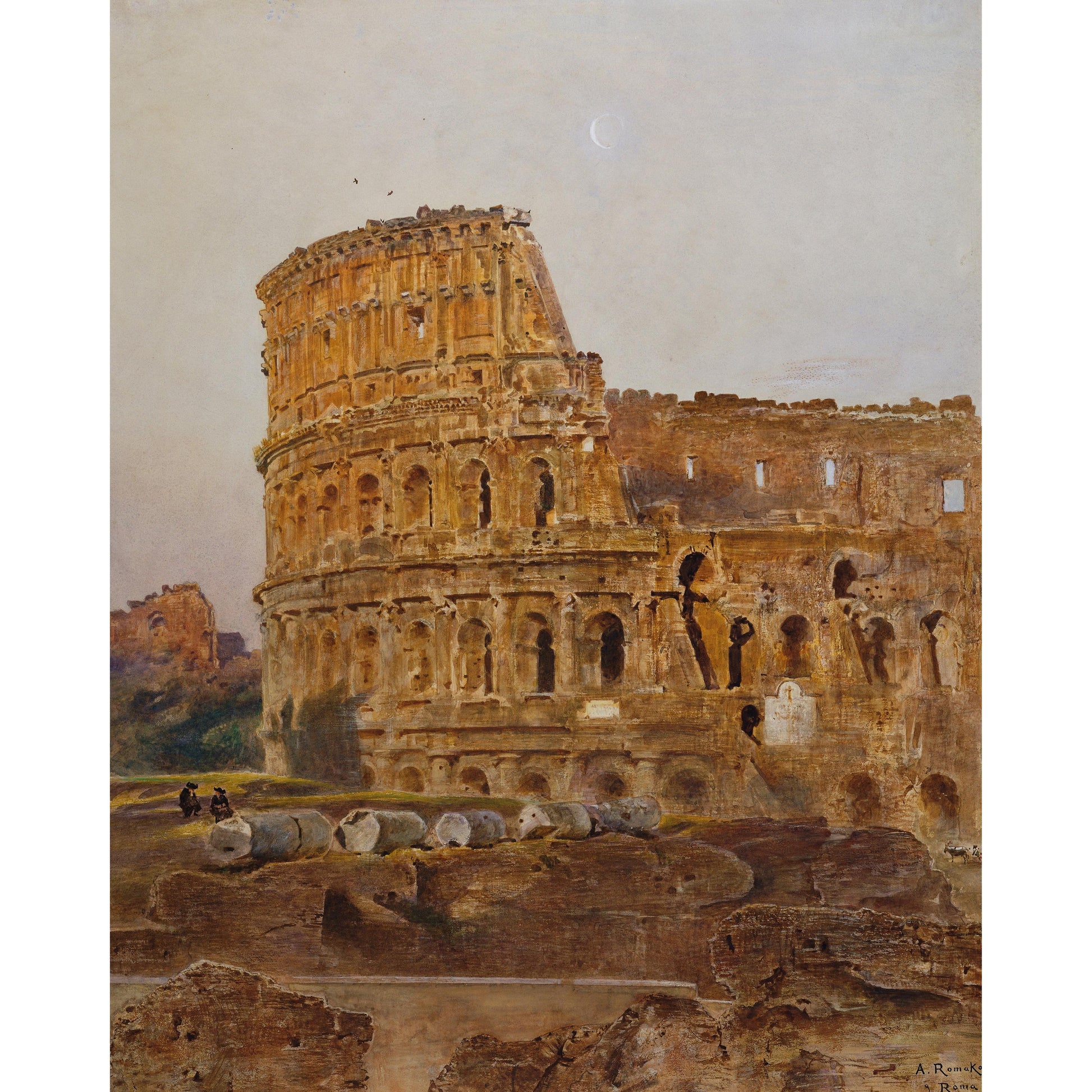 Anton Romako - Roma’da Kolezyum Fine Art Baskı