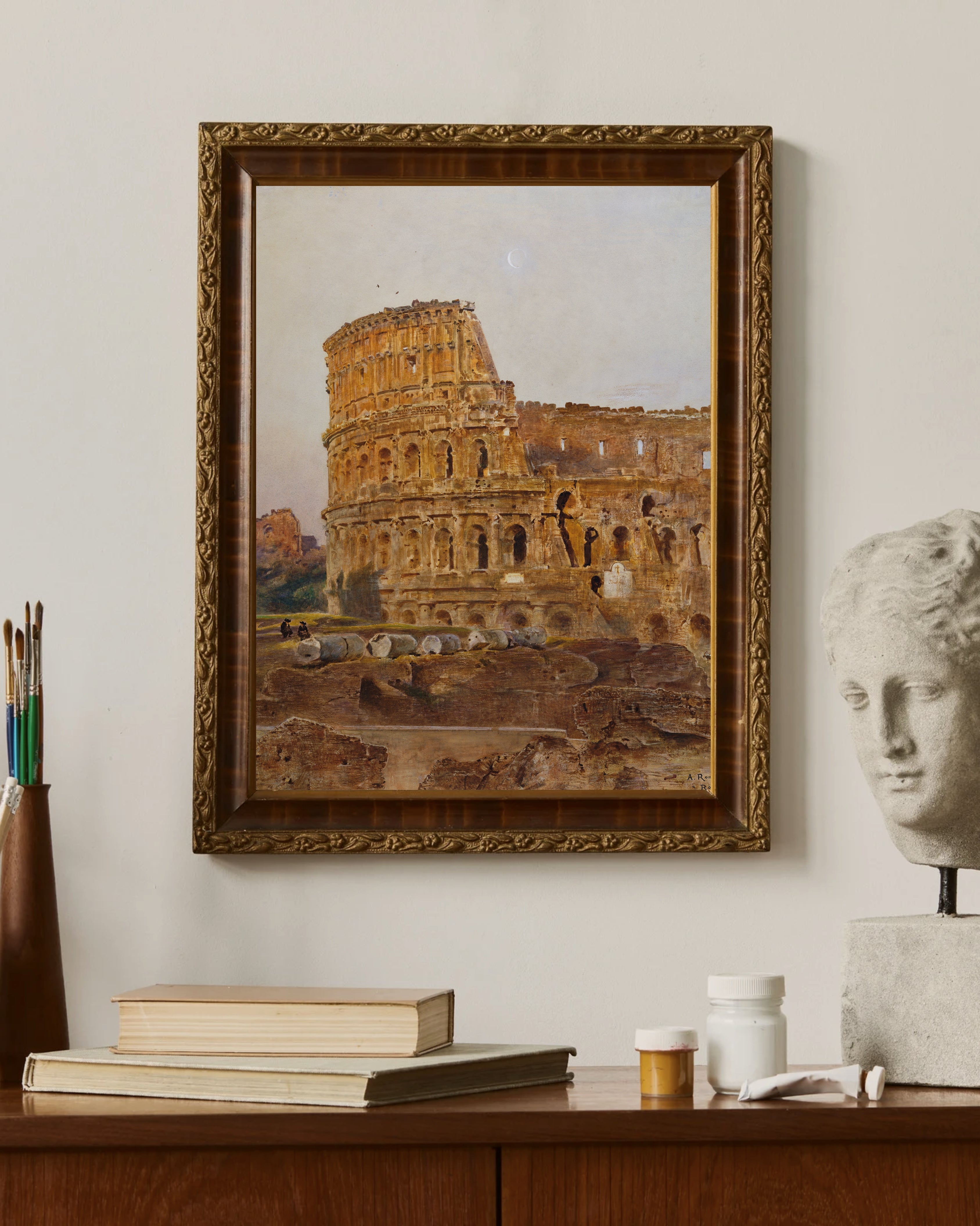 Anton Romako - Roma’da Kolezyum Fine Art Baskı
