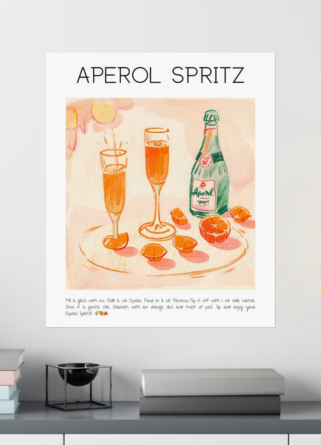 Aperol Spritz Cocktail Bar Dekor Art Print Poster-Tablo-Muff Atelier-NowShopFun