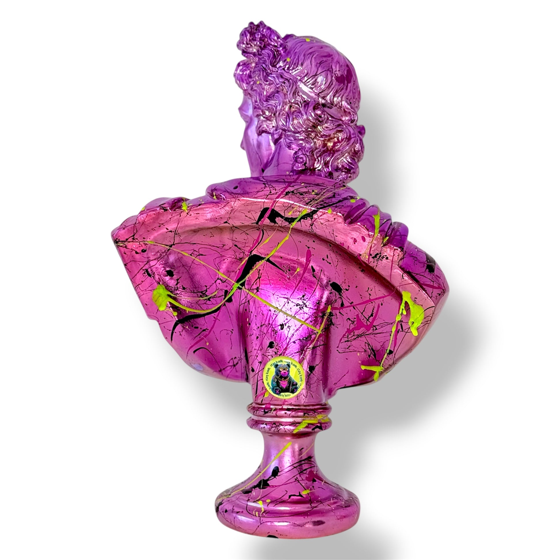 Apollo Heykeli – Mor Krom Pop Art Ayıcık Detaylı Tasarım