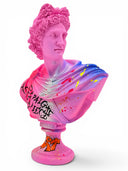 Apollo Heykeli | Pembe Graffiti Dekoratif Büst