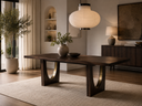 Arcen | Metal Detaylı Özel Ayaklı Yemek & Toplantı Masası-Innature Home-160*80-Siyah-NowShopFun