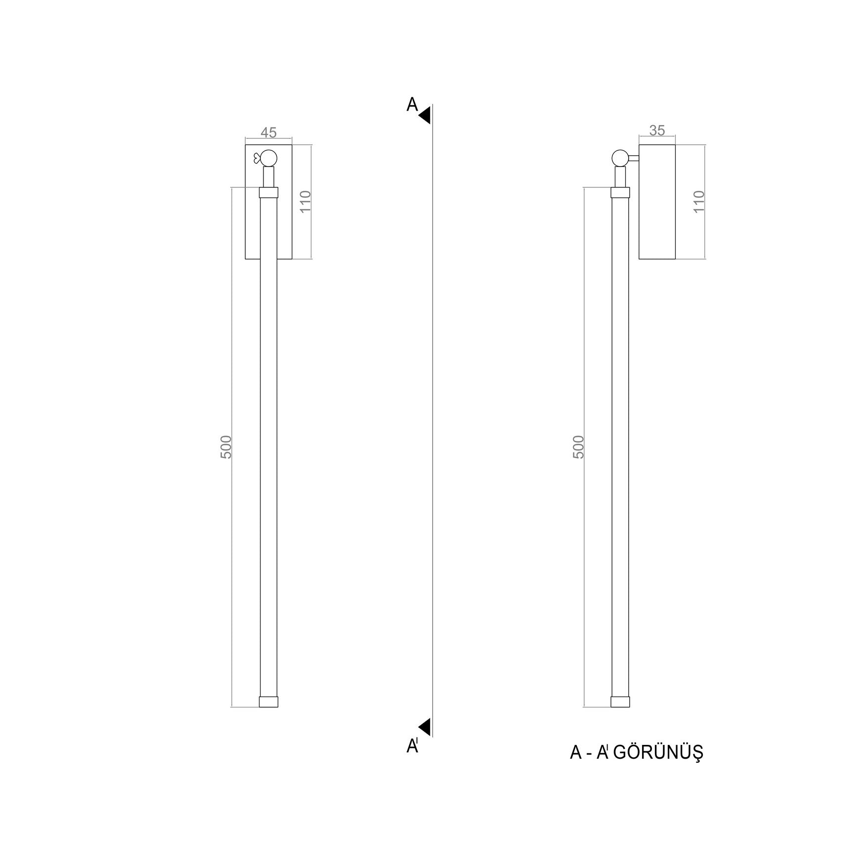 Arculation Led Duvar Aplik 50 Cm