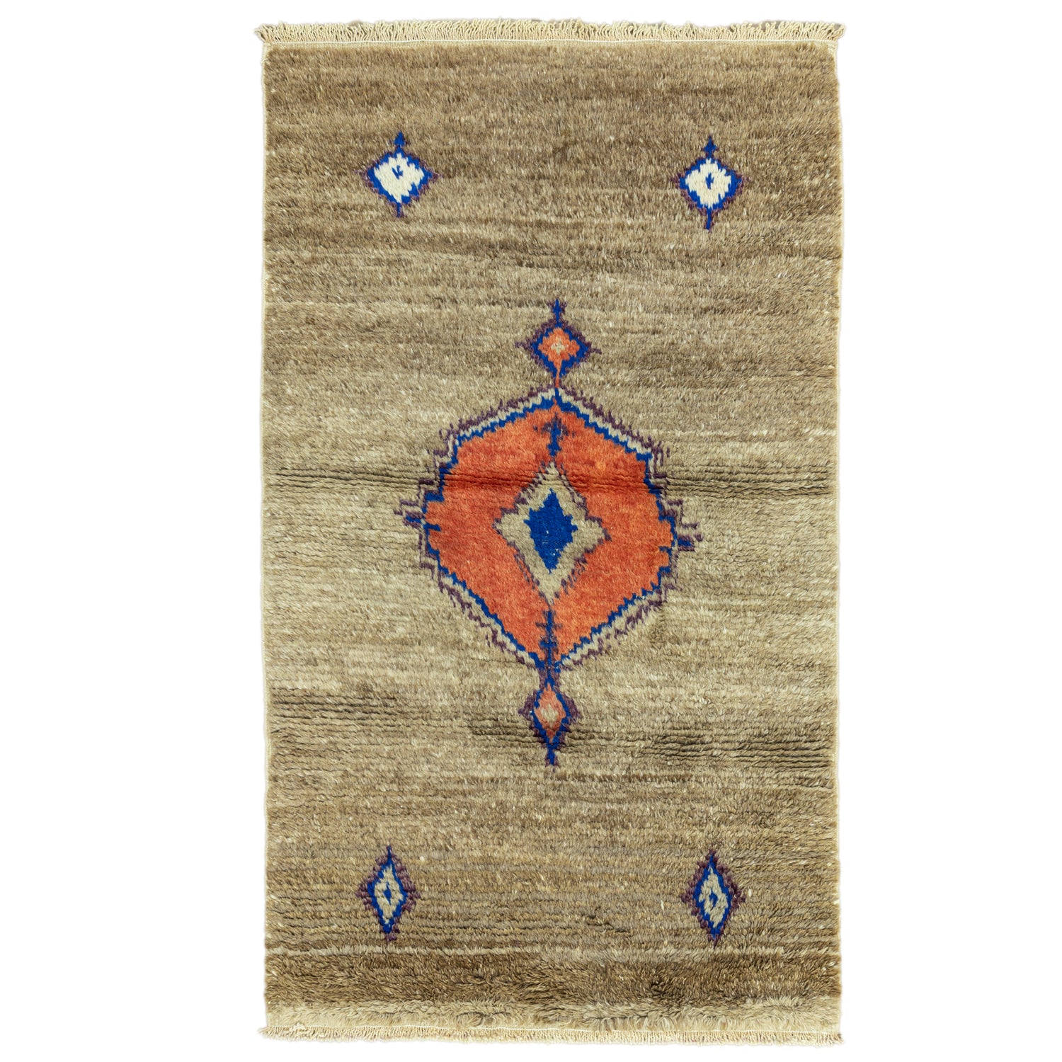 Arila İlkel Tasarımlı Tülü Halı 102x172 cm-Kilim & Halı-Soho Antiq-NowShopFun