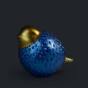 Coho Art Şişman Serçe El Yapımı Sanatsal Dekoratif Obje - Brilliant Night Blue