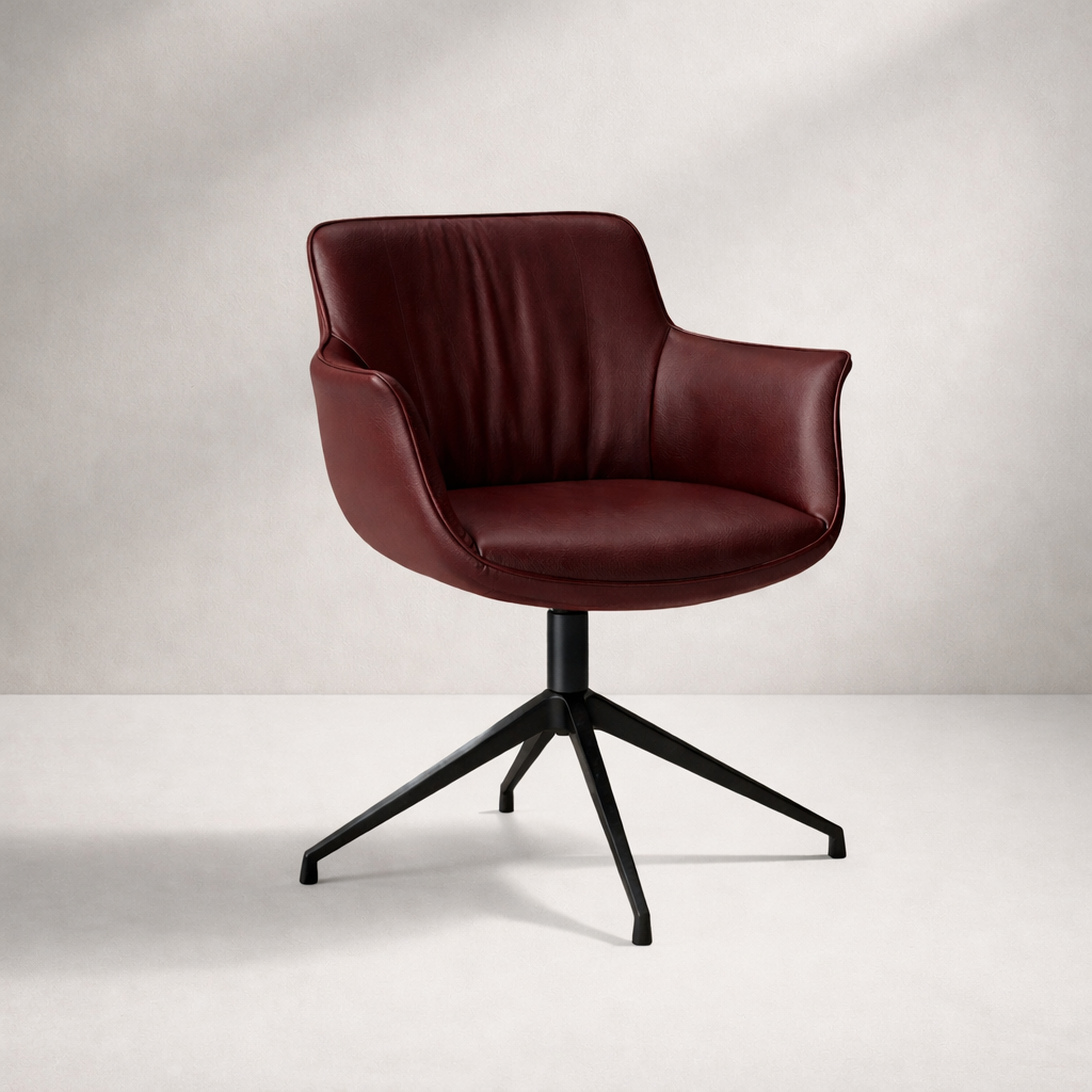Arte Döner Sandalye | Modern Deri & Metal Ayaklı Tasarım