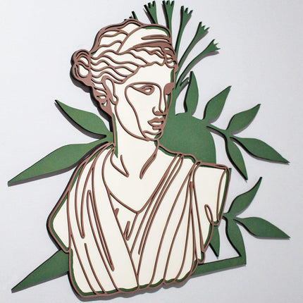 Artemis Ahşap Duvar Dekoru-Duvar Aksesuarı-Karo Design-50x60cm-NowShopFun