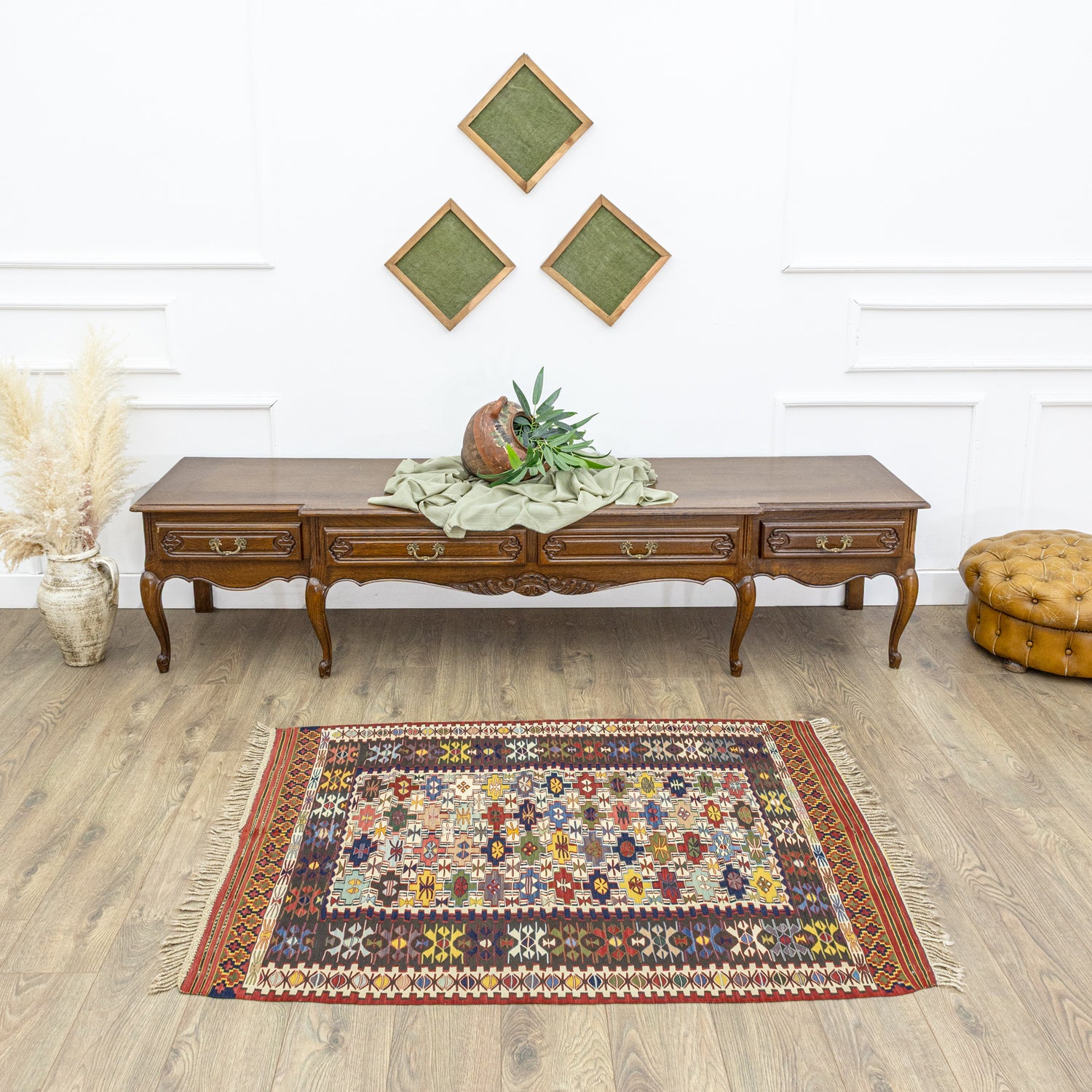 Asher Renkli El Dokuma Nuzumla Kilim 106X144 Cm