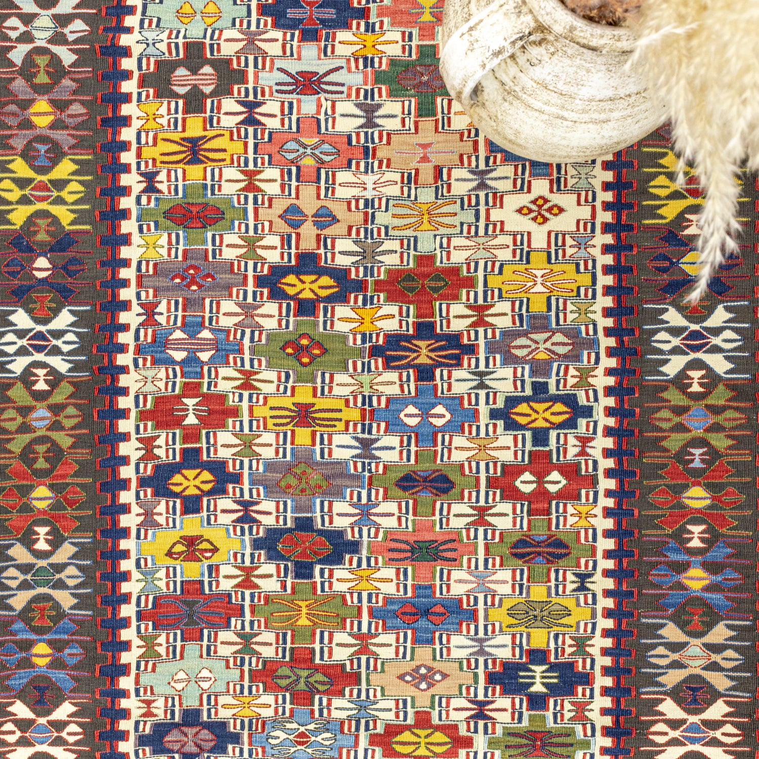 Asher Renkli El Dokuma Nuzumla Kilim 106X144 Cm