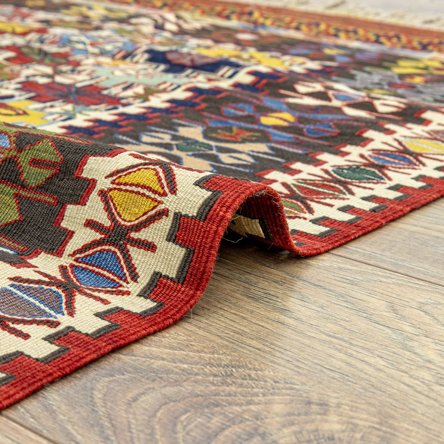 Asher Renkli El Dokuma Nuzumla Kilim 106X144 Cm