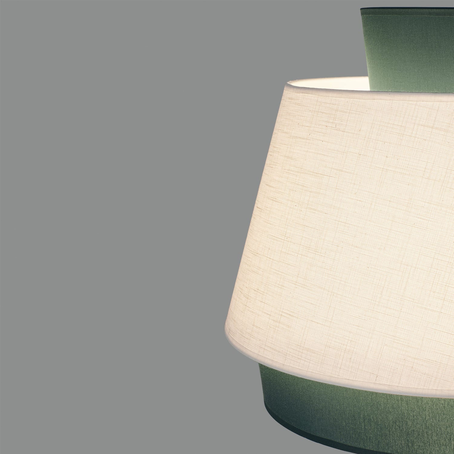 Aspen Sarkit 1l Green-Linen Ø60x20 Cm Led 1xe27