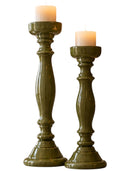 Aspendos Zeytin Yeşili Mega Ahşap Şamdan Seti-Şamdan-Zen Hand Design-NowShopFun