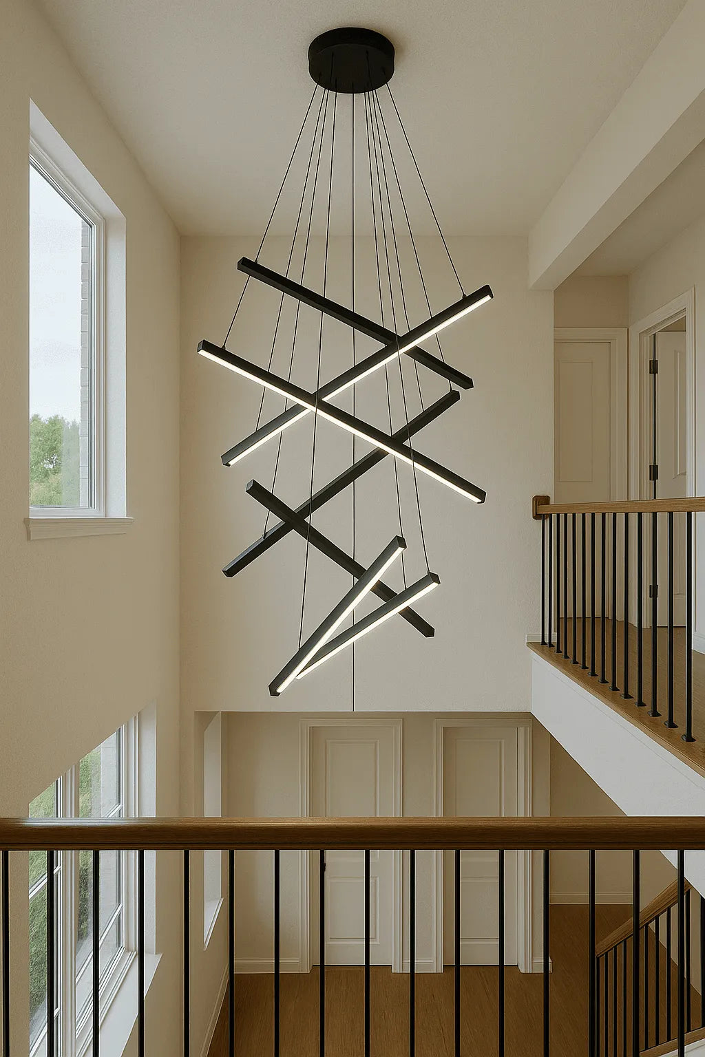 Astrail Yüksek Tavan, Galeri Boşluğu Sarkıt Led Avize 7 X 100 Cm