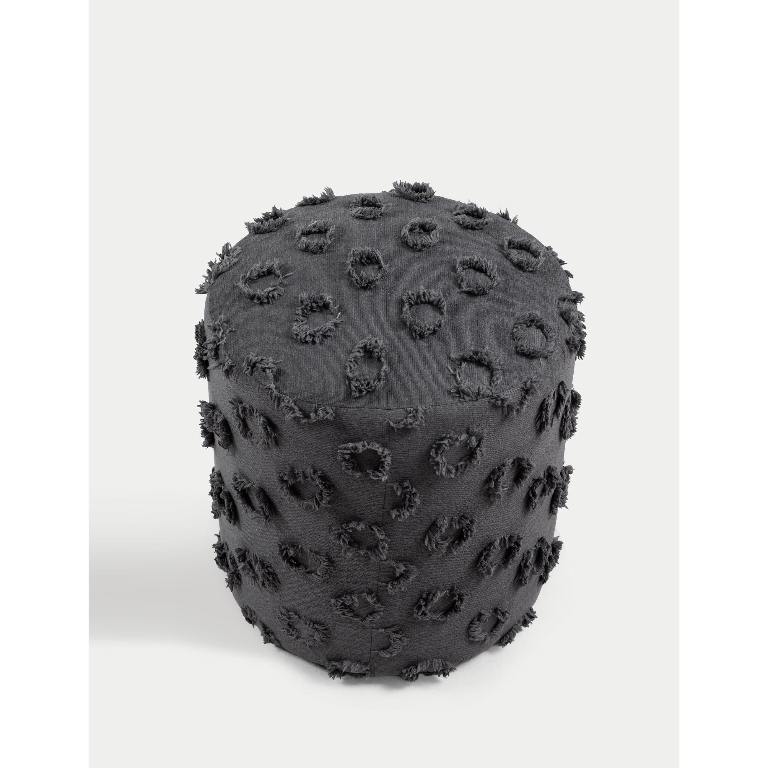 Astrid Dokuma Puf - Antrasit