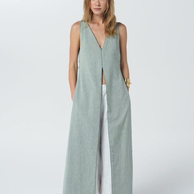 Athena Bluz-Bluz-Seawashed Fabrics-Yeşil-NowShopFun
