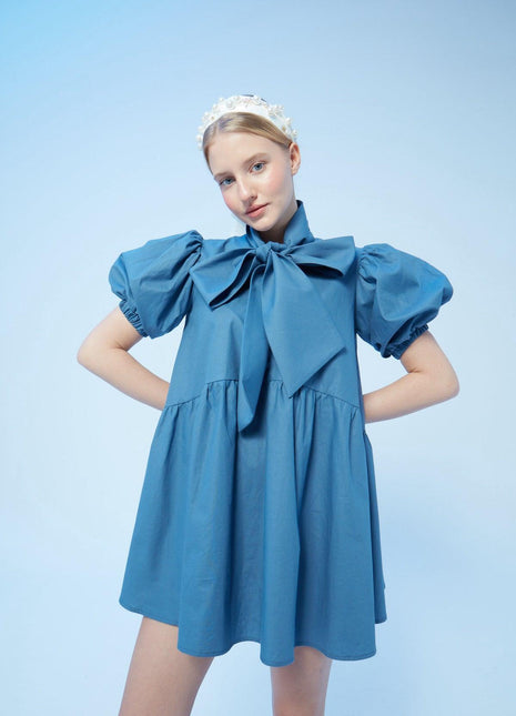 Audrey Mavi Elbise-Sinem Taşkın-nowshopfun