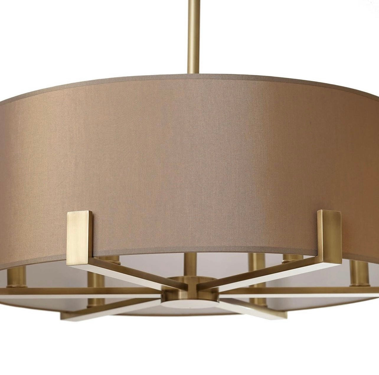 Aura Kahve Kumaş Şapkalı Sarkıt Avize