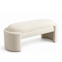 Aura Kırık Beyaz Bukle Kumaşlı Bench-Bank-Cipretti-NowShopFun