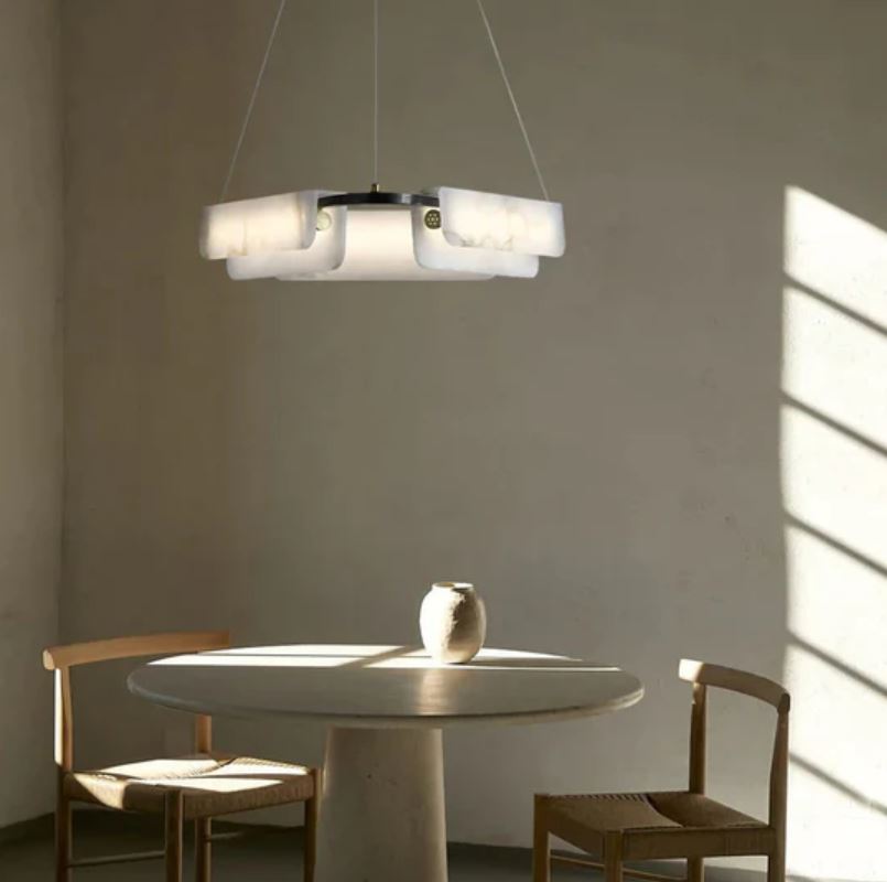 Aura Mermer Led Sarkıt Avize 2-Avize-Tarz Aydınlatma-NowShopFun