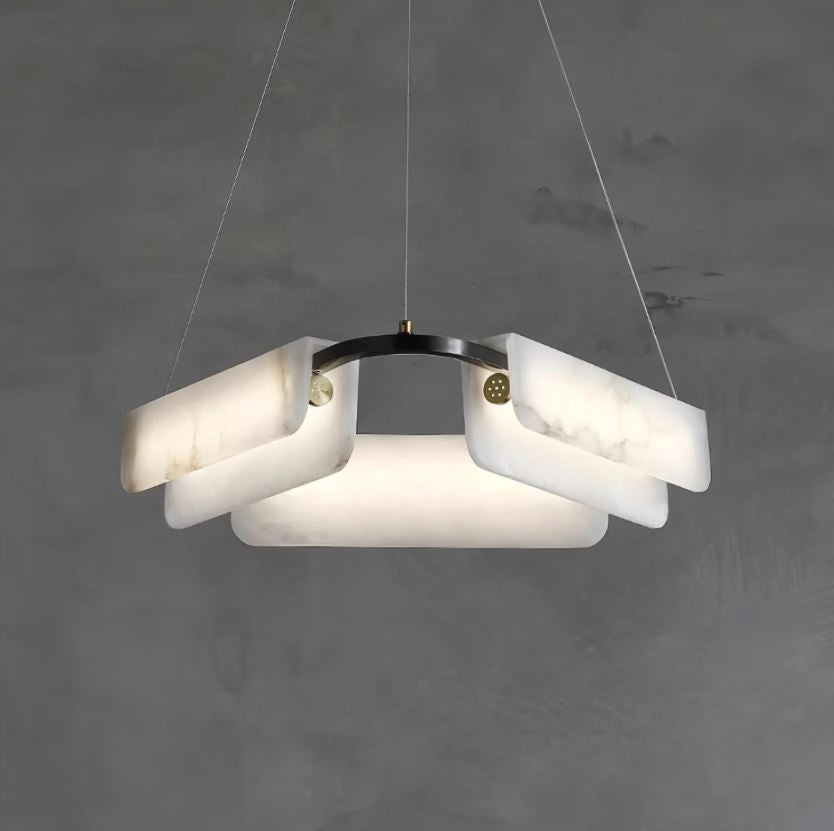 Aura Mermer Led Sarkıt Avize 2-Avize-Tarz Aydınlatma-NowShopFun
