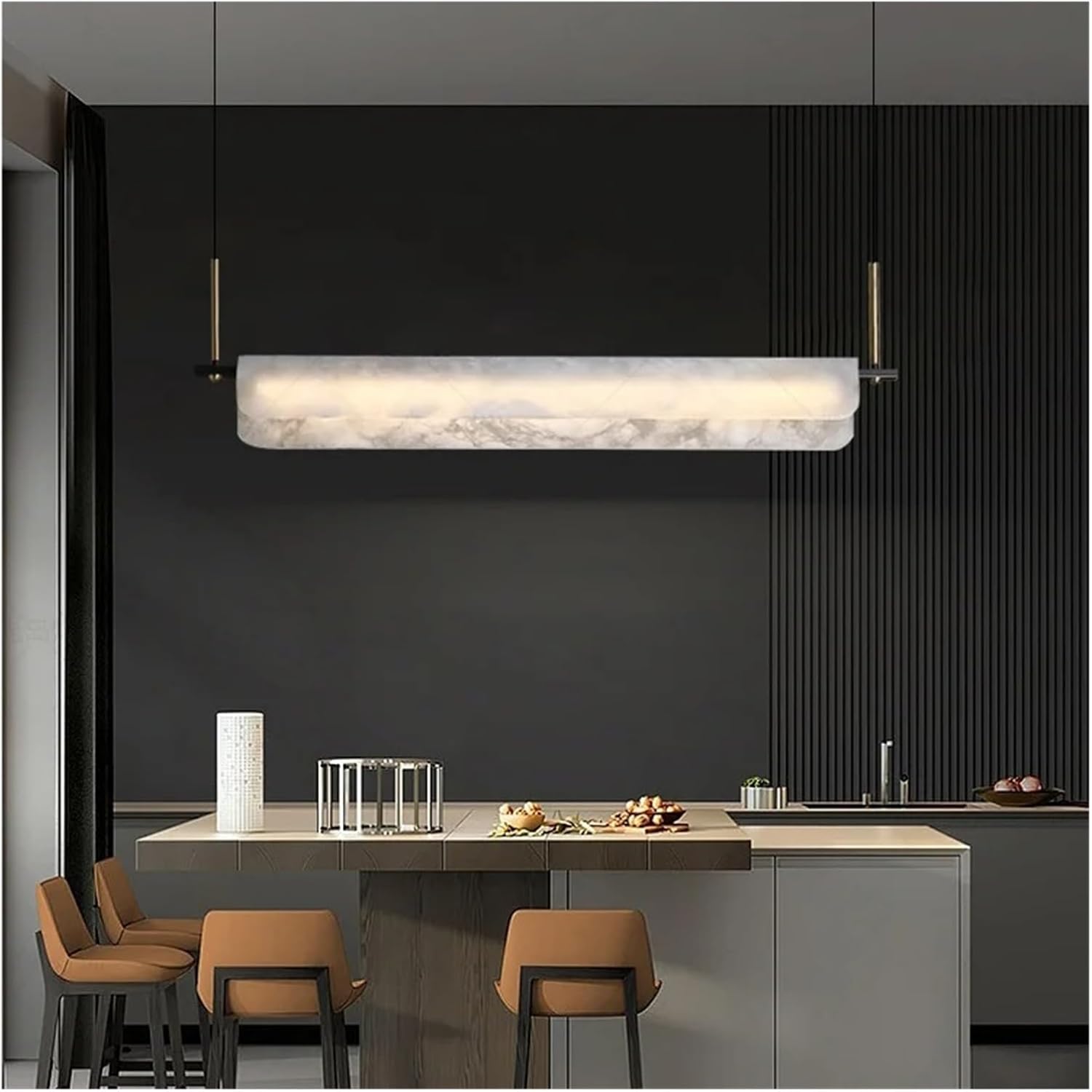 Aura Mermer Led Sarkıt Avize-Avize-Tarz Aydınlatma-NowShopFun