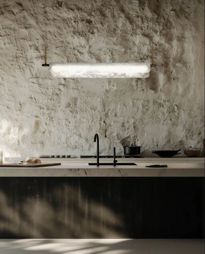 Aura Mermer Led Sarkıt Avize-Avize-Tarz Aydınlatma-NowShopFun