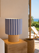 Aura – Navy Stripe & Jute Abajur
