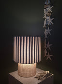 Aura – Navy Stripe & Jute Abajur