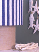 Aura – Navy Stripe & Jute Abajur
