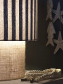 Aura – Navy Stripe & Jute Abajur