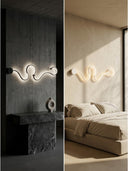 Aura Wave — 120 cm Dalga Form LED Metal Aplik