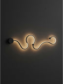 Aura Wave — 120 cm Dalga Form LED Metal Aplik