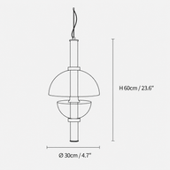 Aurora Luminocity Sarkıt Aydınlatma-Sarkıt Aydınlatma-Rose Lighting-L (Füme)-NowShopFun